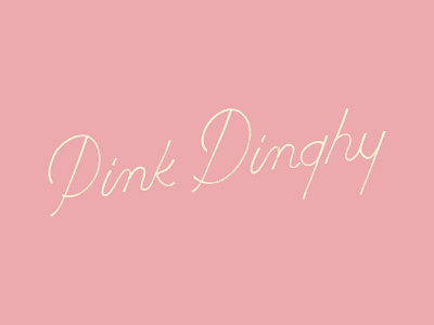 The Pink Dinghy calligraphy cursive custom logo logotype script virginia wordmark