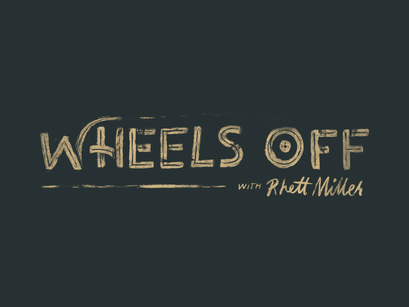 Wheel's Off logo design illustration procreate hand lettering podcast logo lettering