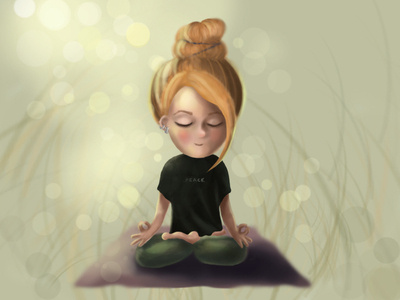 yoga time! art digital 2d illustration