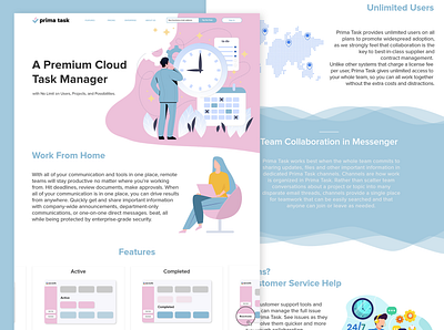 PrimaTask Homepage design graphic design homepage ui ui design uidesign ux ux design uxdesign web web design webdesign