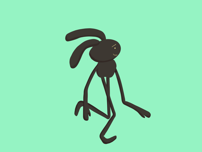 If you get into trouble, just RUN! animação caracter coelho design illustration ilustration rabbit run running