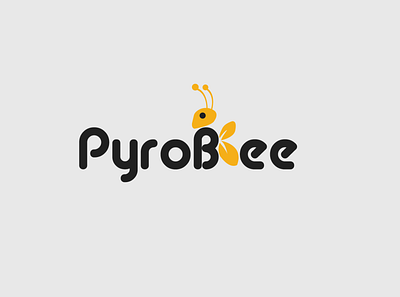 pyroobee 01 bee logo logo design