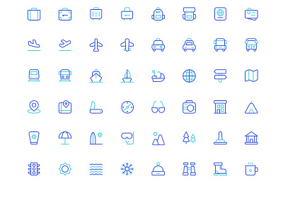 travel colorful icon icon design icon set iconography icons travel app ui