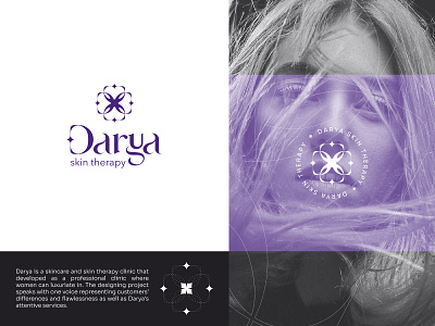 Darya Skin Therapy Brand Identity Design beauty brandidentity branding cosmetic graphic design illustrator logo skincare skintherapy visual design