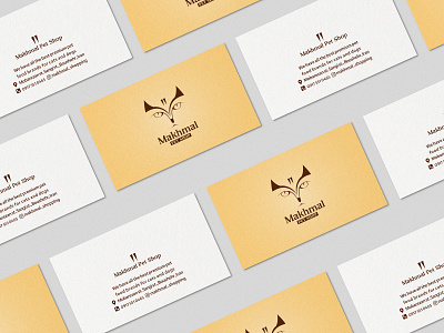 Makhmal Pet Shop Business Card