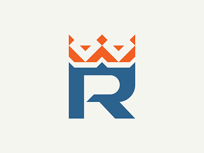 Ryjaymac 2.0 blue branding crown king letter orange personal personal logo royal