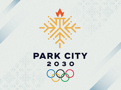 Park City 2030 blue branding challenge gold logo olympics quarantine snowflake sports torch typography
