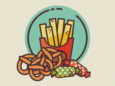 Junk Food candy food fries icon illustration infographic junk