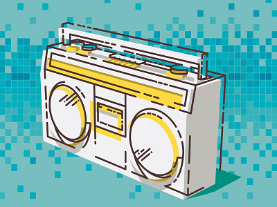 Boom Box boombox icon illustration music sound spot vector