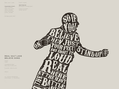 RSL Believe Song believe doodling fan art form illustration letters soccer typography
