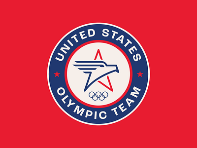 U.S. Olympic Team blue challenge eagle logo olympics patriotic red summer team usa usa white