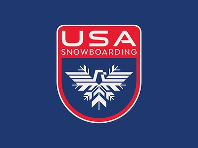 U.S. Snowboarding Team challenge eagle logo olympics patriotic snowboard snowflake usa winter