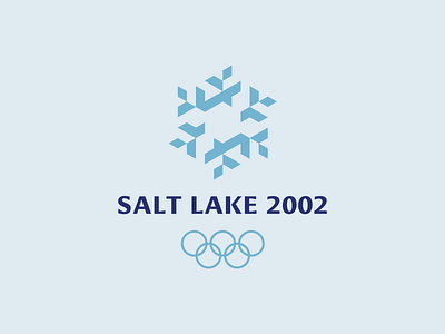 Salt Lake 2002 Olympics {REDESIGN) 2002 challenge design logo olympics redesign salt lake city snowflake winter