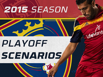 Playoff Scenarios action design icon infographic real salt lake soccer typography