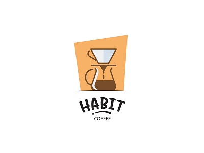 Habit Coffee coffeeshop flat design icon identity illustration logo type vector