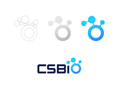 CSBio bio brand identity corporate identity illustrator logo logogrid technology