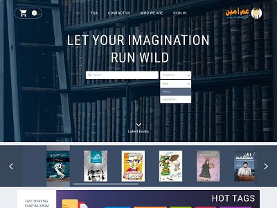 3mAmin books bookshop bookstore design landing page landing page design search search bar ui web web design website