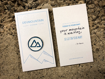 DevMountain Badge Enamel Pin backing card badge devmountain enamel pin ux