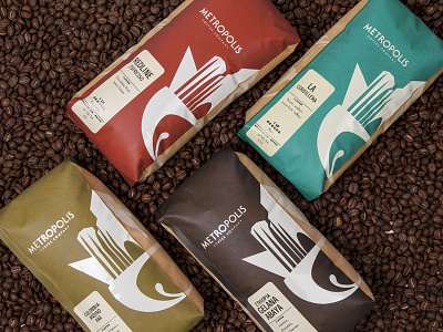 Metropolis Coffee Packaging 2014 art deco coffee color coded craft foodie gourmet modern packaging
