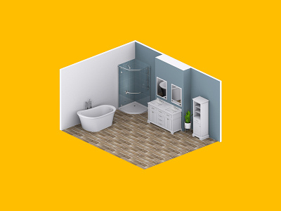 3D Bathroom Render