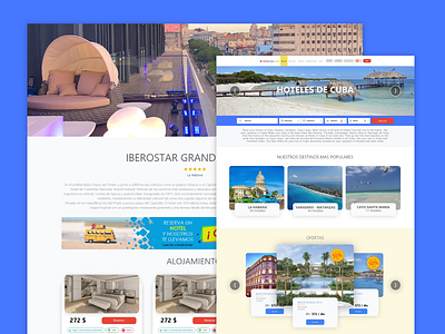 Web hotelcuba.com beach cuba design hotel booking hotels map offers tours travel agency ui vacations website
