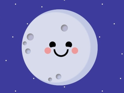 Moon animation moon moonlight smile