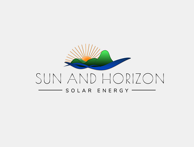 Sun and Horizon I horizon logo solar energy sun
