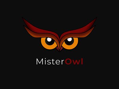 Mister Owl design eyes logo owl vector