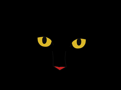 Black Cat cat dark dribbbleweeklywarmup halloween
