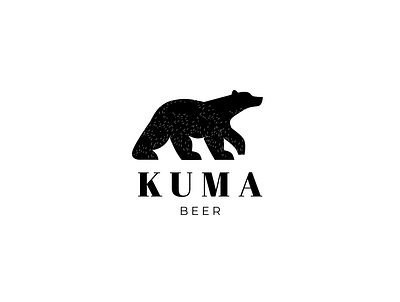Kuma Beer bear beer branding design illustration kuma logo