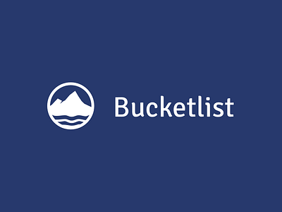 Bucketlist Logo bucketlist logo mountains ocean