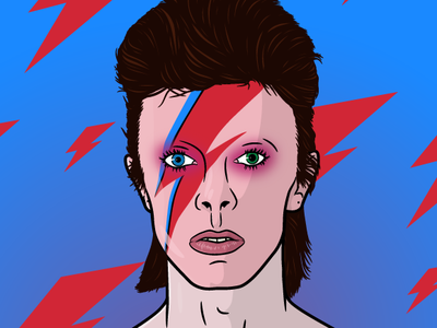 David Bowie Tribute branding design illustration logo music music artwork vector