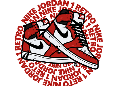 Nike Jordan 1 design illustration nature nike shoes