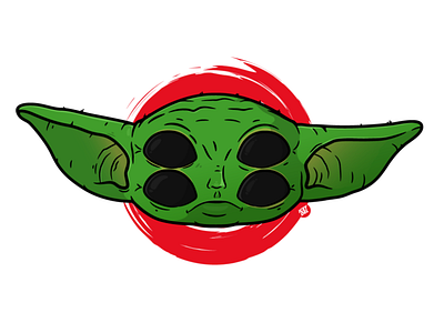 Baby Yoda Illustration baby baby yoda branding design illustration logo music vector yoda