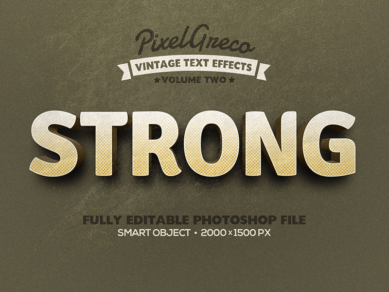 Retro Vintage Text Effects Vol.2 3d effects photoshop psd retro style text typography vintage