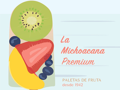 Today is a paleta day adobe illustrator advertisement dessert flat illustration food fruit illustration mexican popsicles promotional design summer vector
