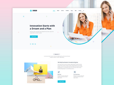 Business landing page agency business business agency clean creative design landing page uiux