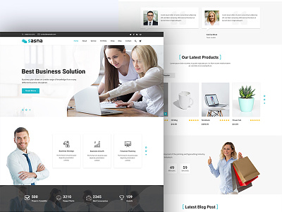 Sasna - Multipurpose Business HTML Template agency business corporate business creative business e commerce modern multipurpose business
