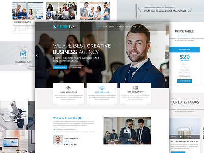 New business template design business clean creative design uiux