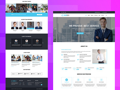 business template business clean creative design uiux