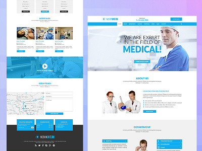 Medical and Health Landing Page Design clean creative design doctor health hospital medical