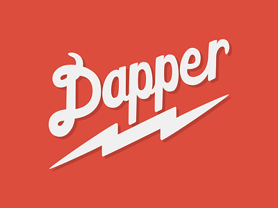 Dapper Flatter 1950s custom type logo