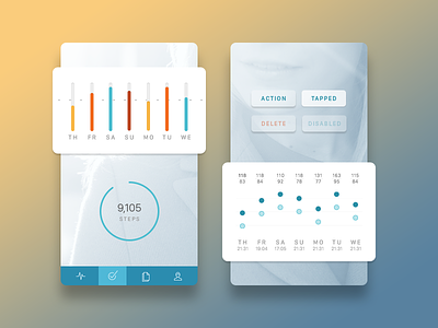 Health App Aesthetic Concept bars blue chart clean graph health healthkit ios sleep
