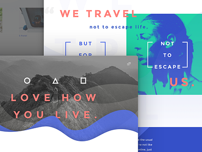 Love How You Live clean colorful composition design ecommerce exploration flat memphis store typography web website