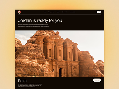 Travel to Jordan concept design ui