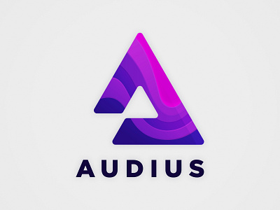 Audius Logo app audius blockchain blockchain cryptocurrency branding design icon identity illustration illustrator logo minimal typography vector web website