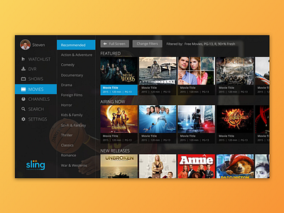 Movies - Sling TV channel movies shows sling tv streaming tv video watch