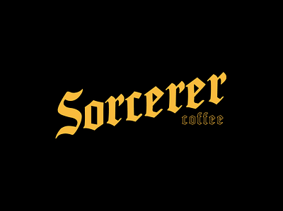 Sorcerer Coffee branding coffee design flat gothic illustration logo minimal typography vector
