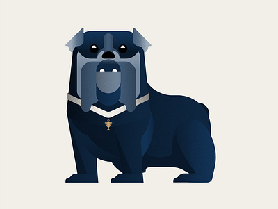 The Western Bulldogs design dog flat illustration minimal vector