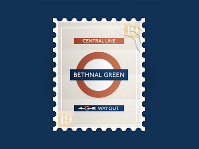 Bethnal Green Stamp bethnal green design flat illustration london minimal stamp vector